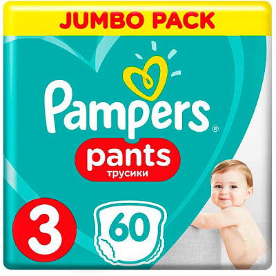 Підгузки-трусики Pampers Pants Midi 3 (6-11 кг) 60 шт.