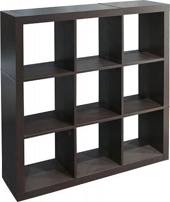 Книжный шкаф Inteo Кубус МИКС 3x3 (3D HDF) 1146x1146x290 мм венге 
