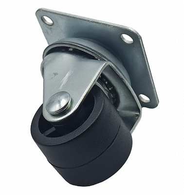 Ролик мебельный неповоротный полиамид D28 H46 Burak 0272SPS