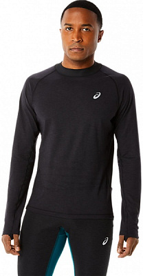 Футболка Asics WINTER RUN LS TOP 2011C399-001 р.S черный