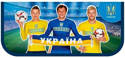 Пенал пластиковый на молнии, А6 FF00354 желто-голубой