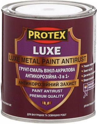 Грунт-эмаль Protex антикоррозионная Luxe 3 в 1 коричневый мат 0,6л