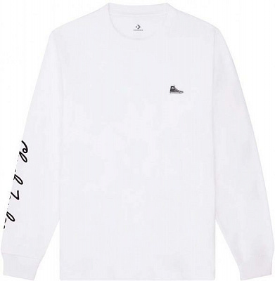 Футболка Converse CONVERSE CT SNEAKER PATCH LS TEE 10020536-102 M білий