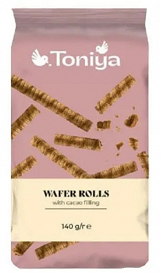 Трубочки Toniya вафельні з какао 35шт 140 г (4820208384537)