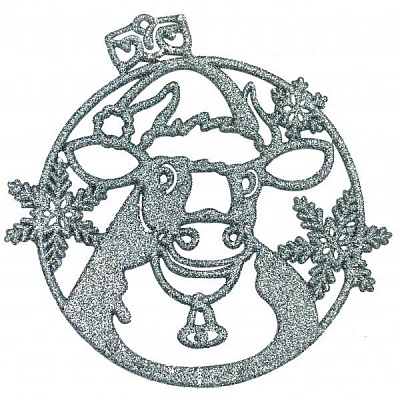 Підвіска MISLT Бичок з ялинкою bull004-4 3 см