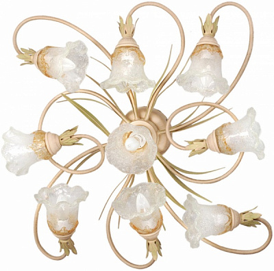 Люстра потолочная Геотон НПБ 01-9х60-102 Рома-В999 8xE14 кремовый 44893 