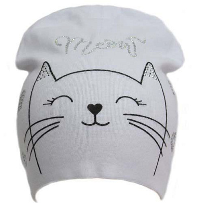 Шапочка детская для девочки Kraft+ 319-Т р.50-52 светло-серый 