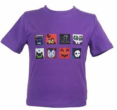 Футболка для девочек/для мальчиков WP Merchandise Halloween Монстро-кубики р.140–146 фиолетовый 22146 