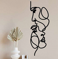 Панно декоративне Brushme Пара закоханих 6x18 см чорний