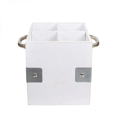 Ящик для вина Woodville Антверпен 20х20х20 см білий