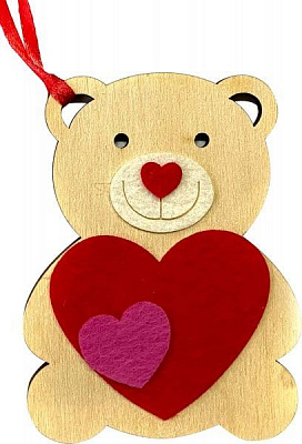 Подвесной декор из фанеры Мишка Аплі-Краплі