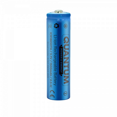 Аккумулятор Quantum 0.5-1С с клеммным выступом 18650 1 шт. (ICR18650TH/1500) 