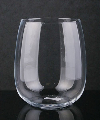 Ваза стеклянная прозрачная Овальная 17х22 см Wrzesniak Glassworks