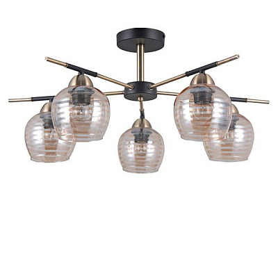 Люстра стельова Victoria Lighting Cat/PL5 5x40 Вт E27 мідь/чорний