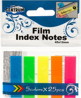 Стікер-закладинка 80408 пластик з клейким шаром 125 шт. Centrum