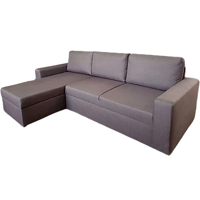 Диван угловой Эшли 2300x1500x850 мм темно-серый