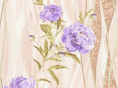 Обои бумажные Славянские обои KOLORIT Пиония 8131-02 0,53x10,05 м