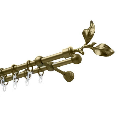 Карниз подвійний Кардинал Антик Лист троянди 3 м