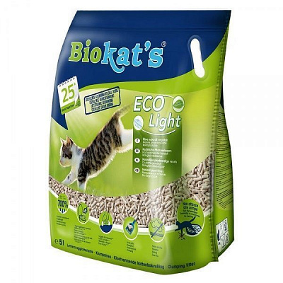 Наповнювач Biokat's для котячого туалету Eco Light, соєвий, 5 л