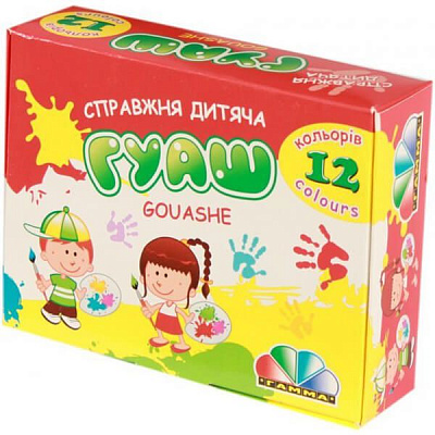 Краски гуашевые 12 кольорів 321037 Гамма UA