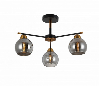 Люстра потолочная Blitz 3x60 Вт E27 черный/золото 8238-43 