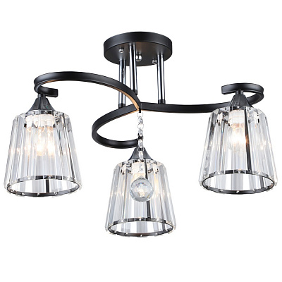 Люстра потолочная Victoria Lighting 3x60 Вт E27 черный Sands/PL3 black