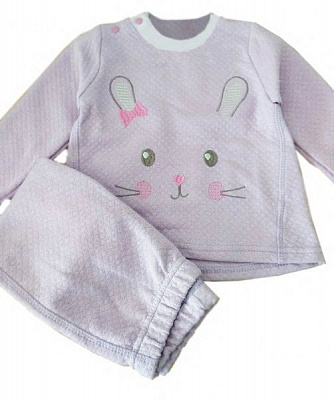 Комплект детской одежды Фламинго для девочек молочныйсерый р.68 416-804 