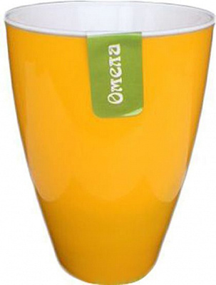 Горшок пластиковый Омела Самоувлажняющийся (2,3литра) круглый темно-желтый 