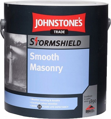 Фарба акрилова водоемульсійна Johnstone's Smooth Masonry Finish мат білий 2,5л
