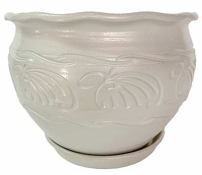 Горщик Гончарний круглий 8 л золото