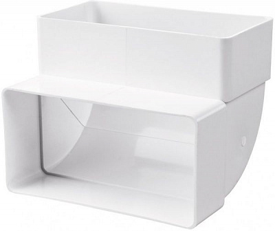 Коліно вертикальне 90°  ВЕНТС 110x55 5252 2626