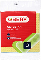 Салфетки целлюлозные OBERY хозяйственные 3 шт./уп.