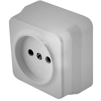 Розетка Gunsan Misya без заземлення срібло