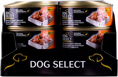 Консерва для взрослых собак для всех пород PetSelect Adult Индейка и овощи 165 г