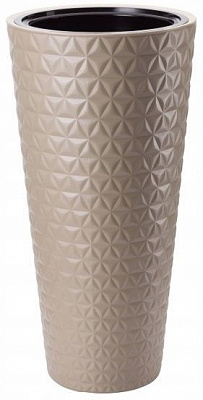 Горшок пластиковый Form Plastic Диамант Слим-30 круглый 25л латте (2930-002) 