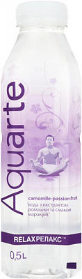 Вода Aquarte з екстрактом ромашки та смаком маракуйї Релакс (4820003686959) 0,5 л