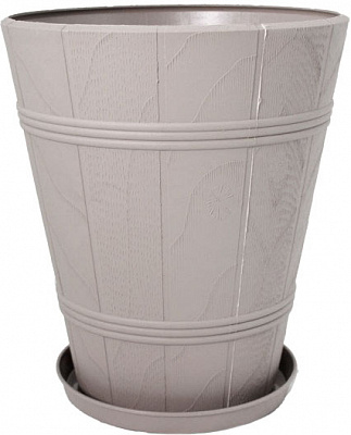 Горщик пластиковий Elsa Дерево Пальма-4 круглий 20л сірий