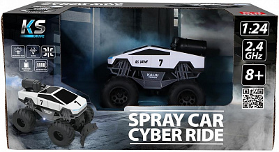 Автомобиль на радиоуправлении KS Drive Spray Car Cyber ​​Ride белый 1:24 SL-6076RH