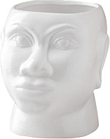 Ваза керамическая Nana ceramics Африканка 15,5 см белый глянец 
