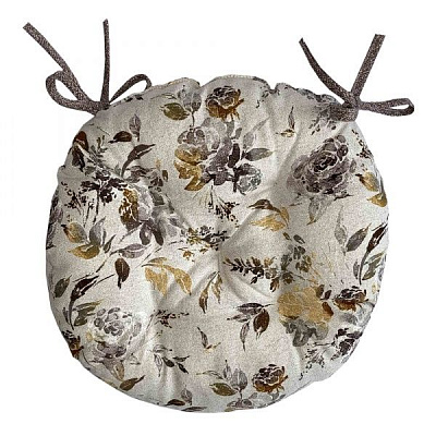 Подушка на стул ORO Роза коричневая круглая La Nuit
