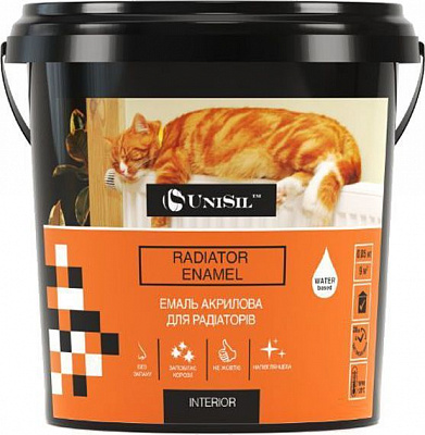 Акваэмаль UniSil Radiator Enamel белая полуглянец 2кг