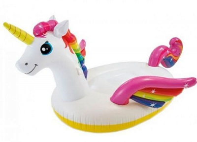 Бассейн Intex 57441 детский, единорог с фонтаном, 272-193-104 см.