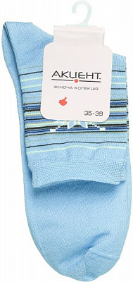 Шкарпетки жіночі Акцент р. 23-25 блакитний 0105