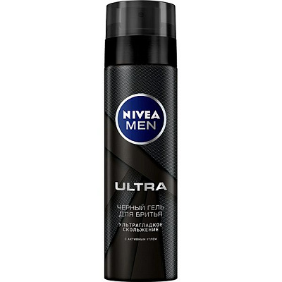 Гель для бритья Nivea MEN Ultra с активным углем 200 мл