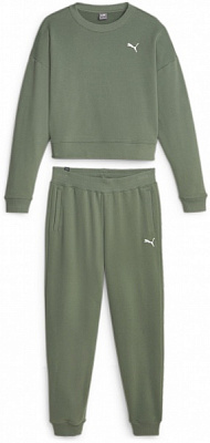 Спортивный костюм Puma Loungewear Suit TR 67608944 р.M зеленый