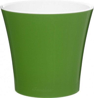 Горщик пластиковий Santino Арте круглий 2л зелений