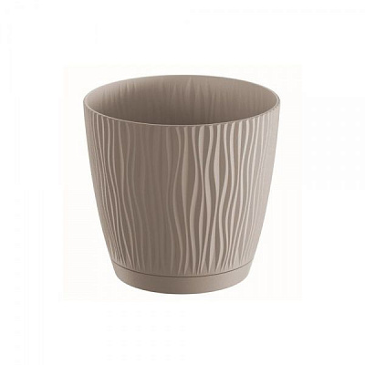 Горшок для цветов Prosperplast SANDY 110 мм с подставкой круглый 0,6л мокко (26798-7529) 