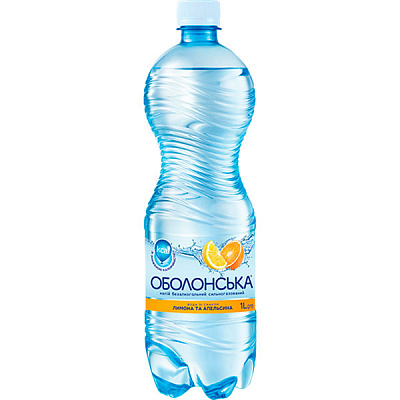 Вода минеральная Оболонь со вкусом лимона и апельсина сильногазированная 1 л (4820000199759) 
