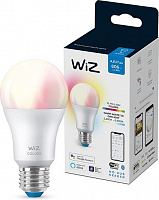 Умная лампа WIZ Smart RGB Wi-Fi 8 Вт A60 матовая E27 220 В 2200-6500 К 929002383602 