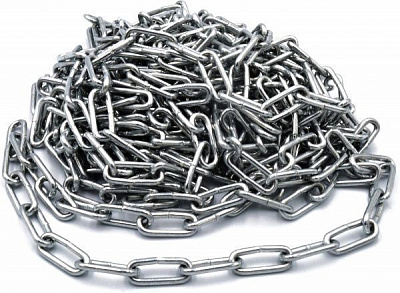Цепь длиннозвеньевая 2 мм 2,5 м оцинкованная